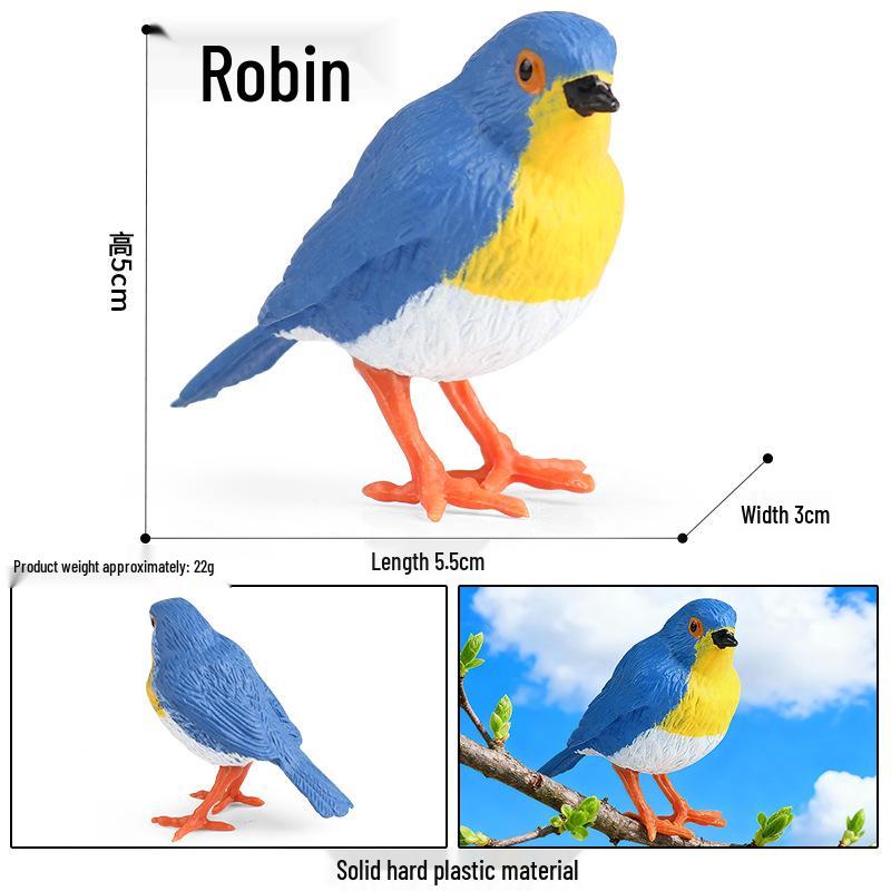 Children's Animal Simulation Toy Set: Eagle, Falcon, Secretary Bird, Owl Figurines