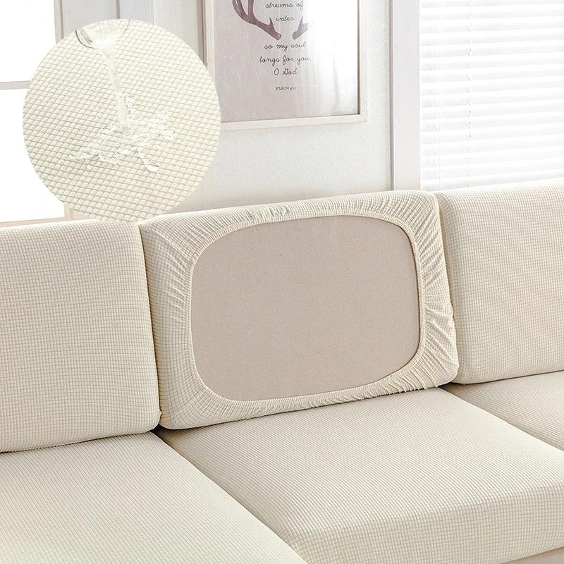 Sofa Seat Cushion Cover Stretch Waterproof Slipcovers Sofa Back Cover 1/2/3/4 Seater Couch Cover Chaselong Protector