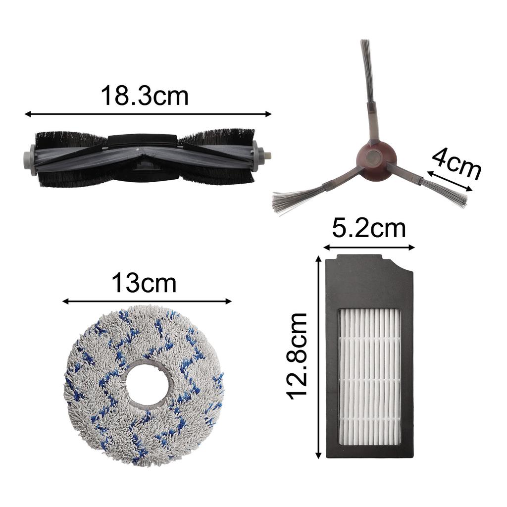 Essential Cleaning Kit Filters Brushes Mop Cloths & Dust Bags for Ecovacs For DEEBOT X1 and For OMNI Robot Vacuums