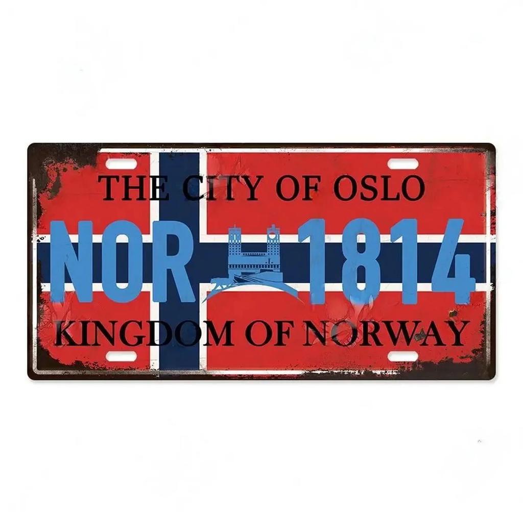 Paris Berlin Madrio Moscow Metal Tin Signs Vintage Plaque Auto License Plate Embossed Tag Garage Bars Pubs Clubs Home Wall Decor