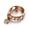 Accessories, Fashion Creative Zircon Ring Women, Real Gold Plated Disc Ring