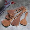 Wooden Spatula Wood Rice Spoon Long Handle Flat Frying Turner Spatula Soup Ladle Cooking Utensil Round Edges Kitchen Spatula