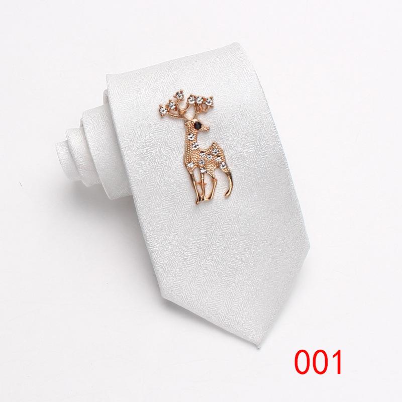 

Галстук Rael Mark из полиэстера с оленем Повседневный однотонный черный ромбовидный галстук