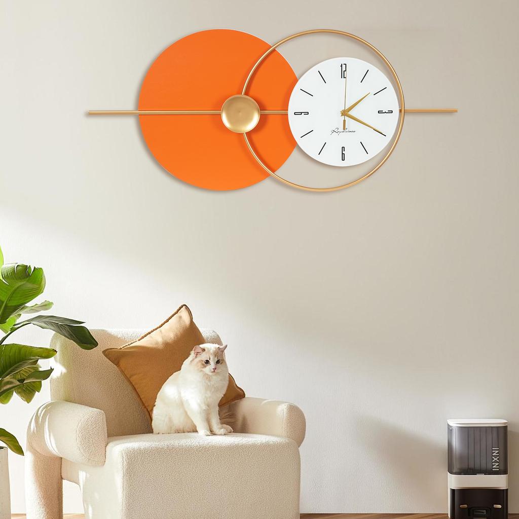 Minimalist Wall Clock, Small Modern Wall Decor Clock, Battery-Free, Silent Non-Ticking, Lightweight, 80x35cm (31.5x13.78in)