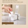 Transparent Covered Automatic Cotton Pad Dispenser Press Type Makeup Cotton Pad Organizer  Home