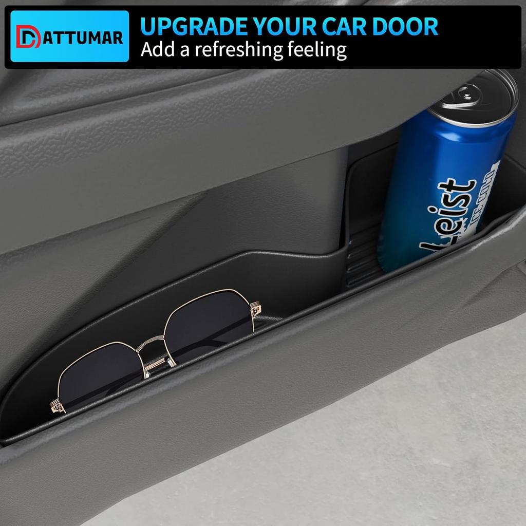 Car Door Side Storage Tray Compatible with -2025 Toyota Rav4 Front & Rear Door Ert TPE Tray Organizer All Weather 4PCS 2024 Rav4 Accessories