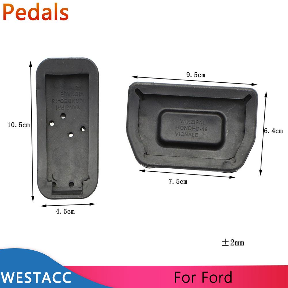 Pedale de mașină din oțel inoxidabil Accelerator Capac pedală de frână pe gaz pentru Ford New Mondeo Edge 2015 - 2017 AT Interior