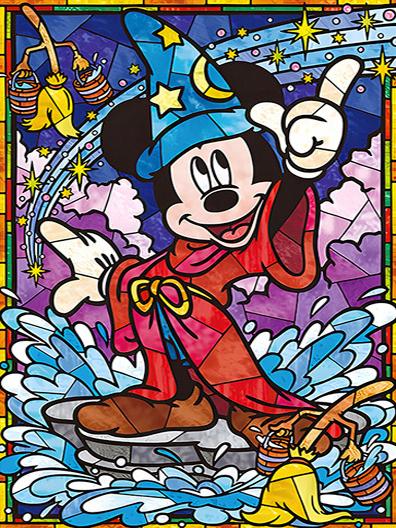 AB Stained Glass Fairy Dust Disney Cartoon Animal Diamond Painting Broderie Lilo & Stitch Bear Cartoon Mosaic Art 2024 New AB FD Round 20X25cm