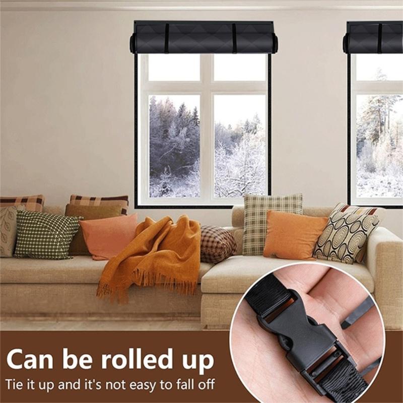 Noise Blocking Oxfords Fabric Rollable Window Cover Designed for Quiet Living Space with Roll Light Control