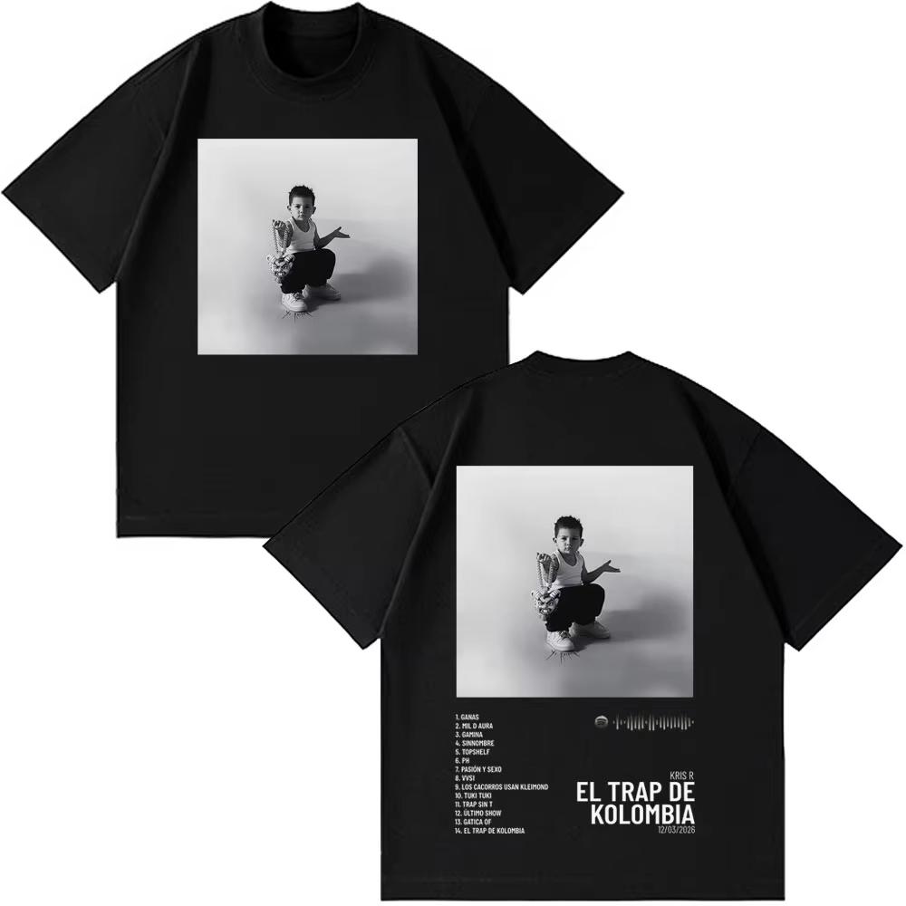 

Rapper Kris R New Album Printed Tshirt Unisexs Women Vintage Hiphop Tshirts Summer Loose Casual Cotton Oversized Tshirts 3XL