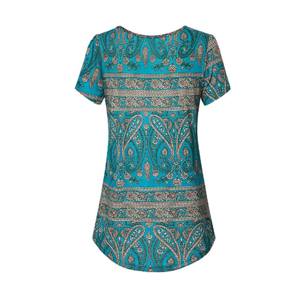 

Women Graphic Printed Crew Neck Short Sleeve Asymmetric Top xl