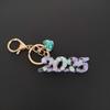 Colorful Sequins Good Luck Pendant 2025 New Year Keyring Bag Charms New Year Keychain  Kids