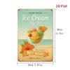Metal Poster Wall Art, Vintage Ice Cream Kitchen Decor, Sweet Gift