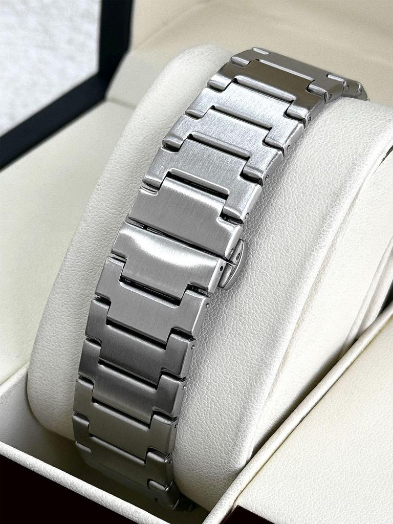 PABLO RAEZ Steel Band Men's Wristwatch with Double Calendar and Butterfly Buckle - Stylish & Trending Casual Business Watch