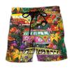 Sommer 3D Bus Print Shorts Modische Lässige Strand Herrenshorts