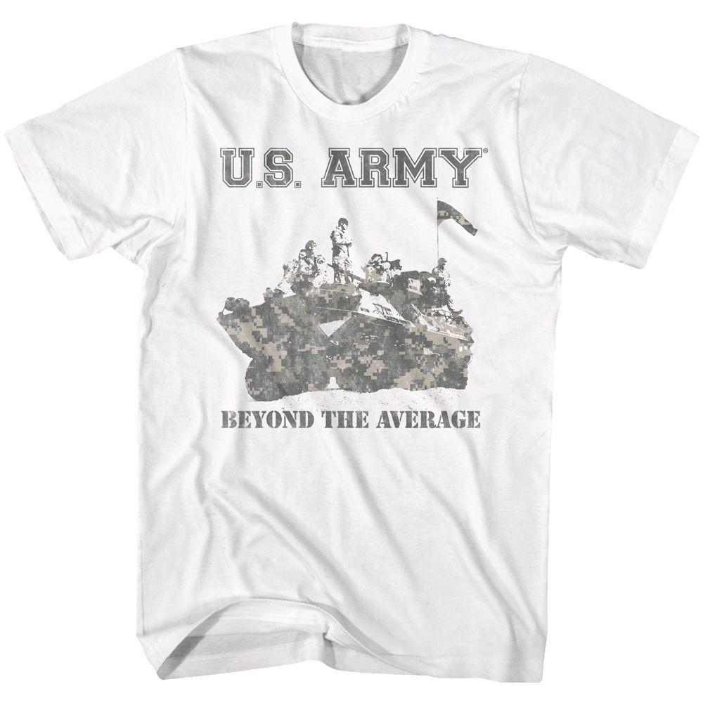 US Army Beyond The Average White Brands Shirt L