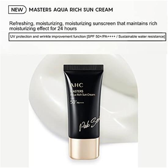AHC Masters Aqua Rich Sun Cream SPF50+ PA++++ | Hydrating Daily Sunscreen
