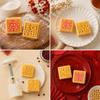 1 Mold And 2 Stamps Moon Cake Mold Square Shape Dessert Mold Pastry Mold  for Kitchen Use