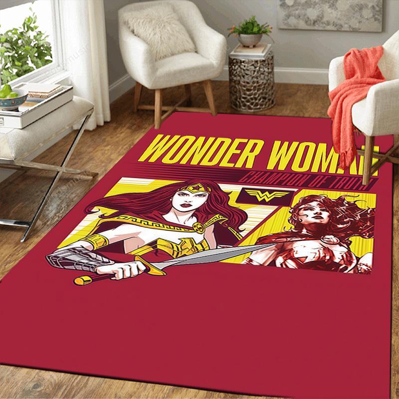 Super Hero Popular Pattern Area Rug Non-Slip Washable Floor Mat for Home Decor