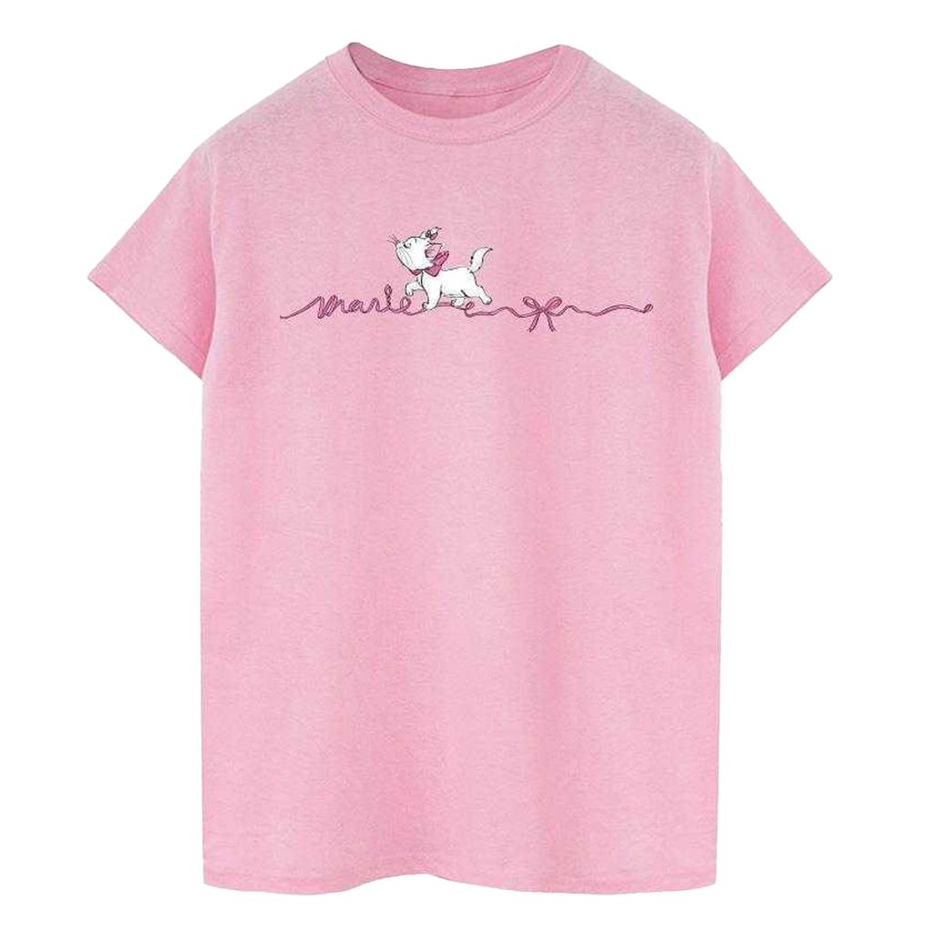 The Aristocats Womens/Ladies Marie Ribbon Boyfriend T-Shirt