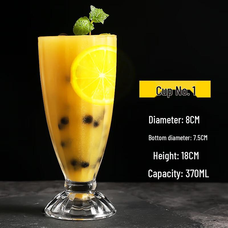 Versatile Thickened Glass Drink Tumblers 370ml
