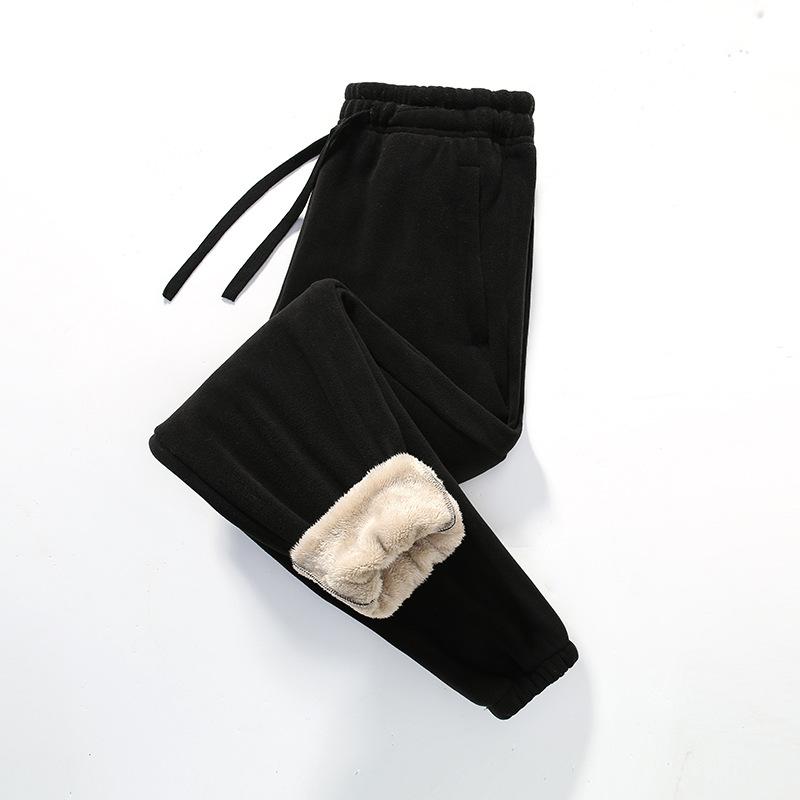 Autumn and Winter Velvet Thickened Casual Pants Men's Large Size Loose Cotton Pants