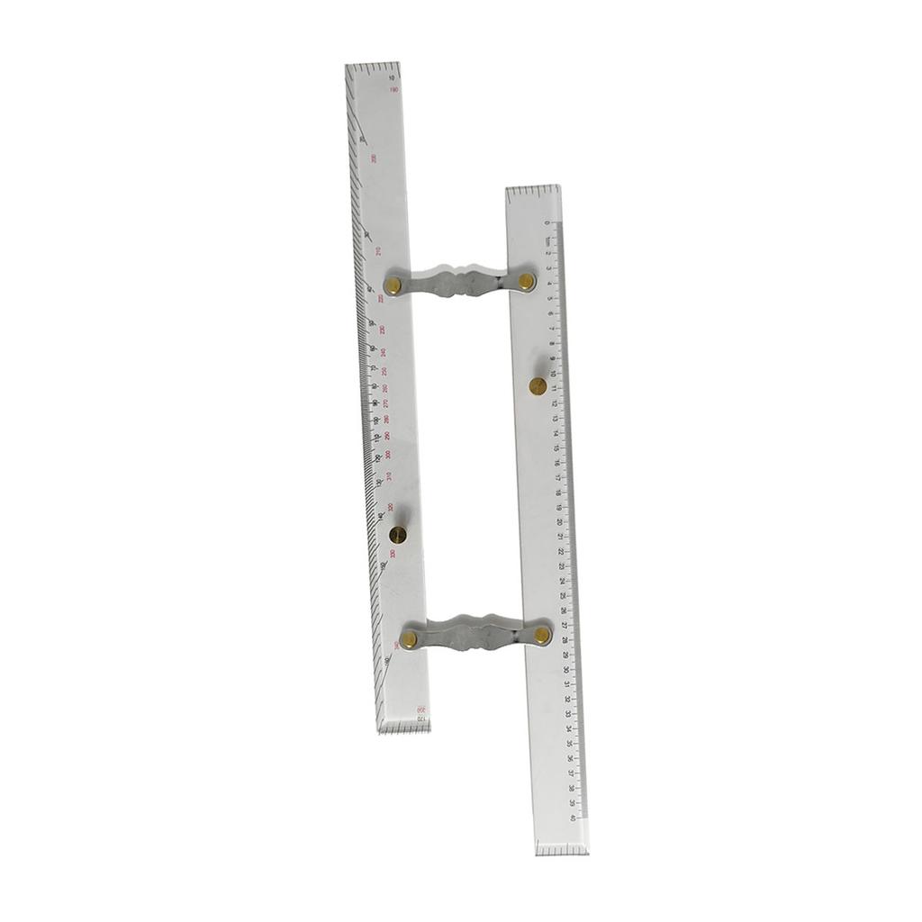 Marine Navigation Parallel Ruler Clear Scale High Accuracy Transparency Boat Ship Drawing Parallel Ruler 450mm 17.71in
