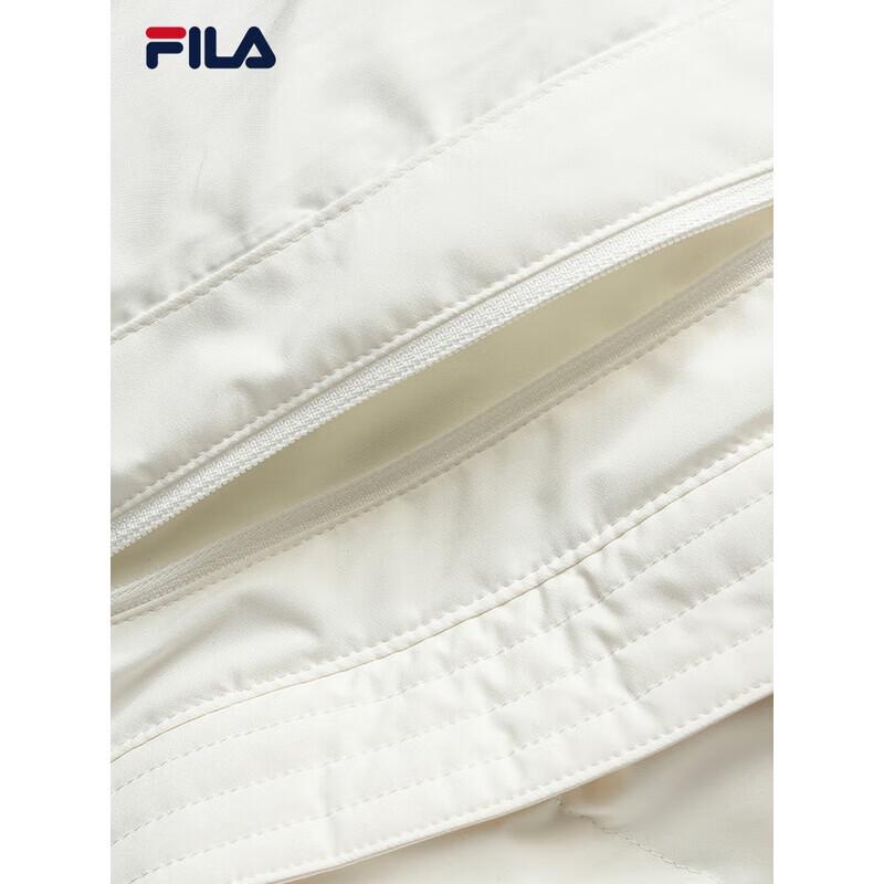 FILA Women's 2025 Winter Casual Loose Hooded Long Down Jacket