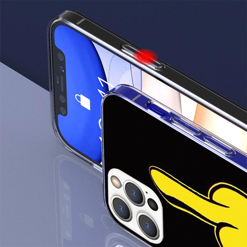 Middle Finger Phone Case For iPhone 17 Air 16 15 Pro Max 14 Plus 13 Mini 12 11 Cover 7 8 SE Silicone Shell Print Fundas 17 Air 1