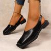 Fashion 2025 Fashion Comfortable Loafers Shoes Summer Edition Baotou Sandals for Women Non Slip Square Head for One Foot Lazy Flats