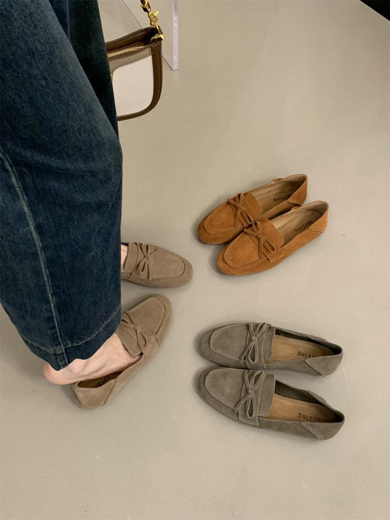 Slip on Loafers for Women Elegant French Flats Shoes Leather Daily Maternity Driving Shoes Autumn New Thomas Shoes Zapatos Mujer