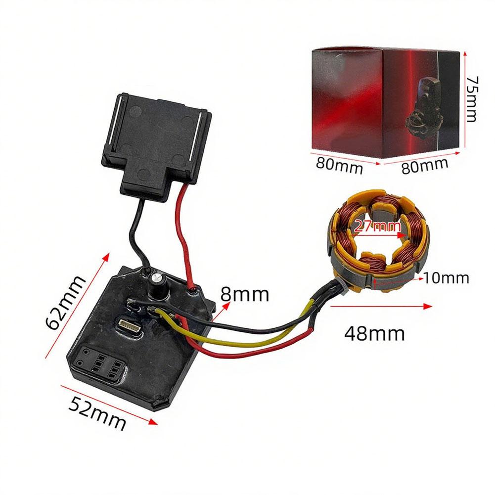 21V Bürstenlose Motorbaugruppe und Steuerplatine Ersatz für Elektro-Schraubenschlüssel und Bohrmaschine, Metall- und Kunststoffkonstruktion