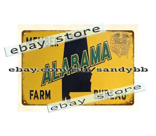 

ALABAMA FARM BUREAU metal tin sign retro home decorAluminum 30x40cm(11.8x15.7inch)