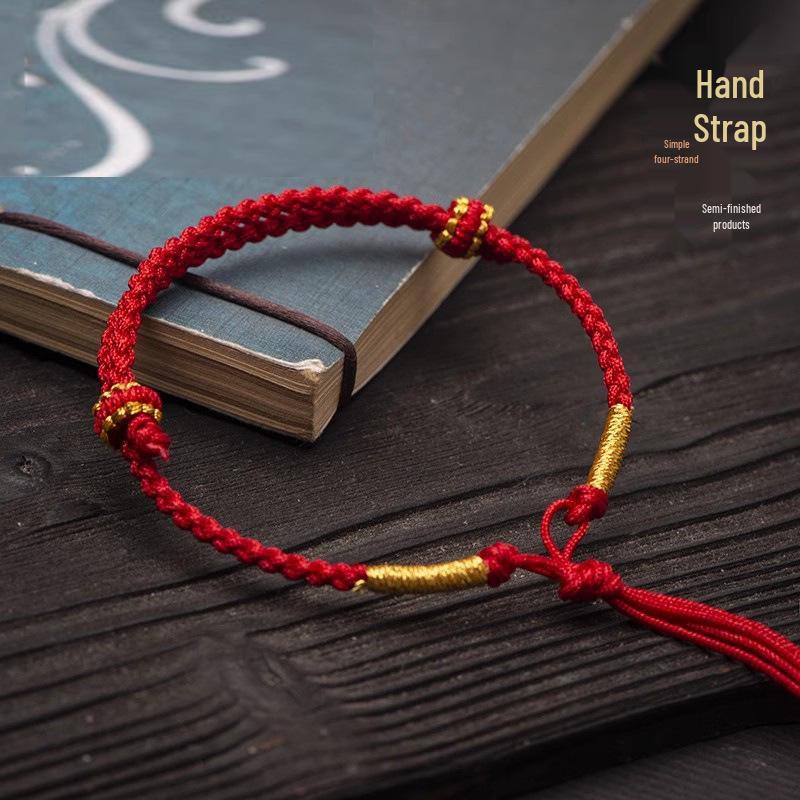 Lucky Red String Dragon Bracelet DIY Kit for Women - Xiaohongshu Style