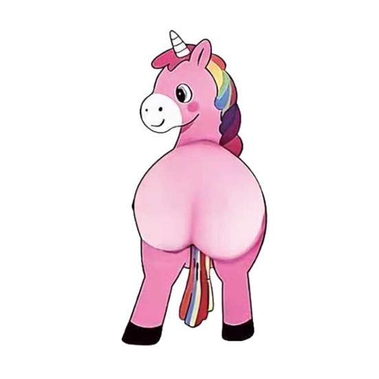 3D Horse Butt Anti-collision Sticker Cartoon Horse Decal Anxiety Stress Relief Butt Pinch Toy Adhesive Animal Decorative Sticker