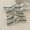 Korea Square Striped Cloth Scrunchies Women Girl Elastic Hair Rubber Band Accessories Tie Hair Ring Rope Headdress Headwear