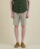 PANICALE Green Drawstring Cotton Linen Shorts