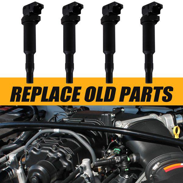 Ignition Coils 0221504467 & 0221504470 for BMW, MINI, & Peugeot - Set of 4