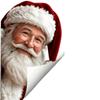 Double-Sided Visible Static Cling Window Sticker 2D Flat Peeking Santa Claus  Living Room