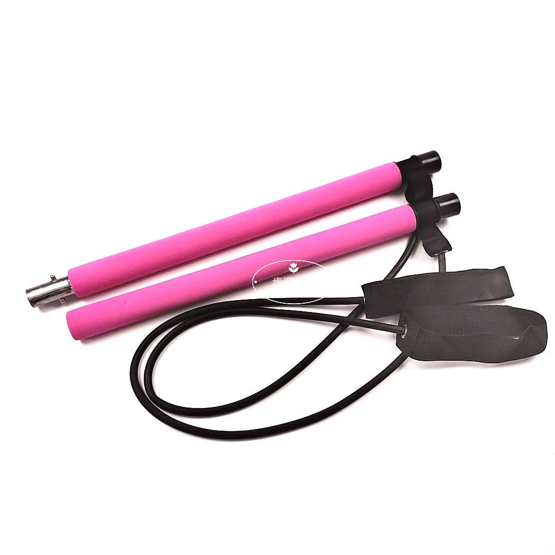 

Adjustable Pilates & Yoga Resistance Band with Bar - Home Back Stretch & Pull-Up Trainer