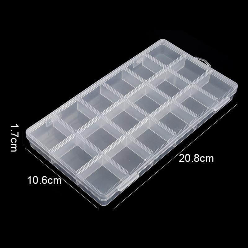 Transparent Storage Container Jewelry Box Clear Plastic Organizer Box Empty Earring Storage Organizer Display Case for Beads KTY