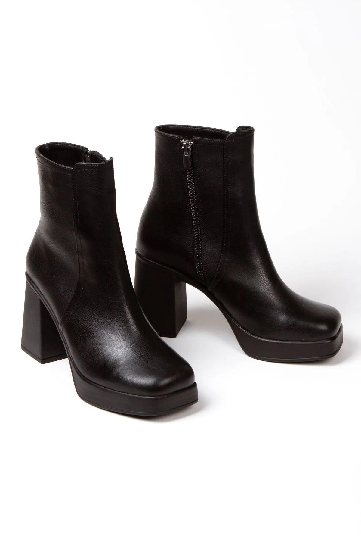 

Women Modern Stylish Fashion Women Black Leather High Heel Boots 36