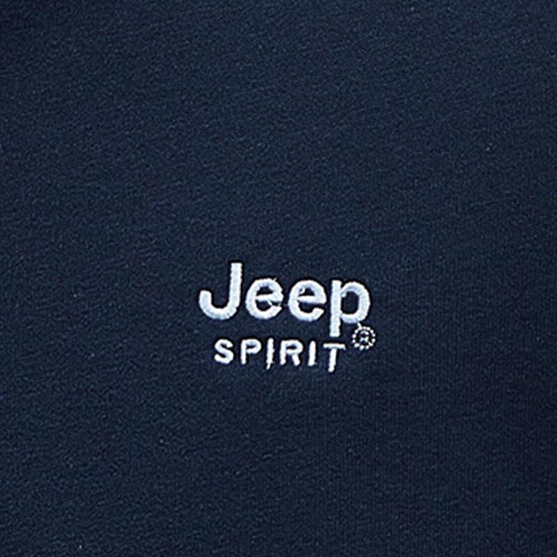 JEEP SPIRIT Men's Stand Collar Long Sleeve T-Shirt