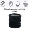 2Pcs Winter Neck Warmer Knitted Neck Gaiter Thick Windproof Thermal Scarf Face Cover for Men Women