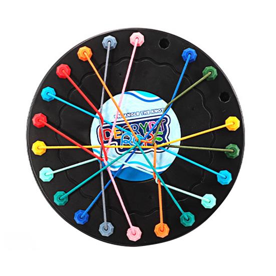 Farbenfrohes Kinderseil Entwirrbrettspiel für kritisches Denken und Teamwork