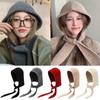 Thicken Warm Korean Ins Hood Scarf Windproof Ear Protection Hat Balaclava Hat  Autumn and Winter