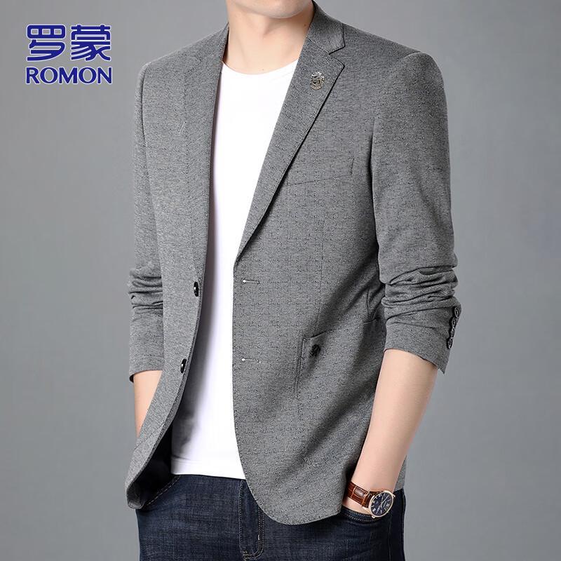 ROMON Men's Slim Fit Business Suit Jacket
