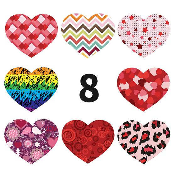 500Pcs/Roll Heart-shaped Labels Sticker Candy Gift Box Wedding Valentines Decals