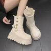 Fashion Winter Platform Thick Sole Women Snow Boots Chunky Style Women's Fur Shoes Female Comfort Keep Warm Cotton Short Booties