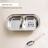 304 Stainless Steel Baby Plate - Compartmentalized, Anti-Fall, Food Safe for Kids